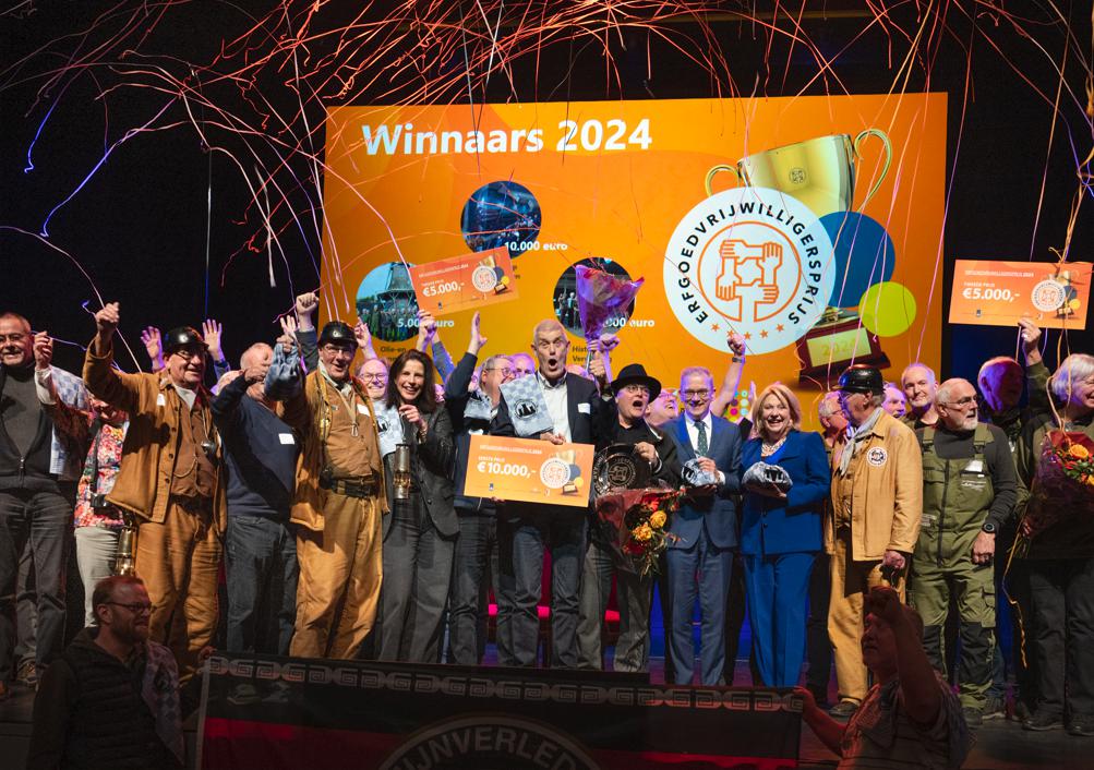 uitreiking Erfgoedvrijwilligersprijs 2024 © stichting Nederland Monumentenland. Fotograaf: Jurgen Huiskes