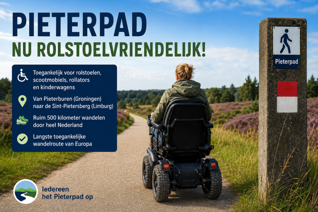 Pieterpad krijgt rolstoelvriendelijke route
